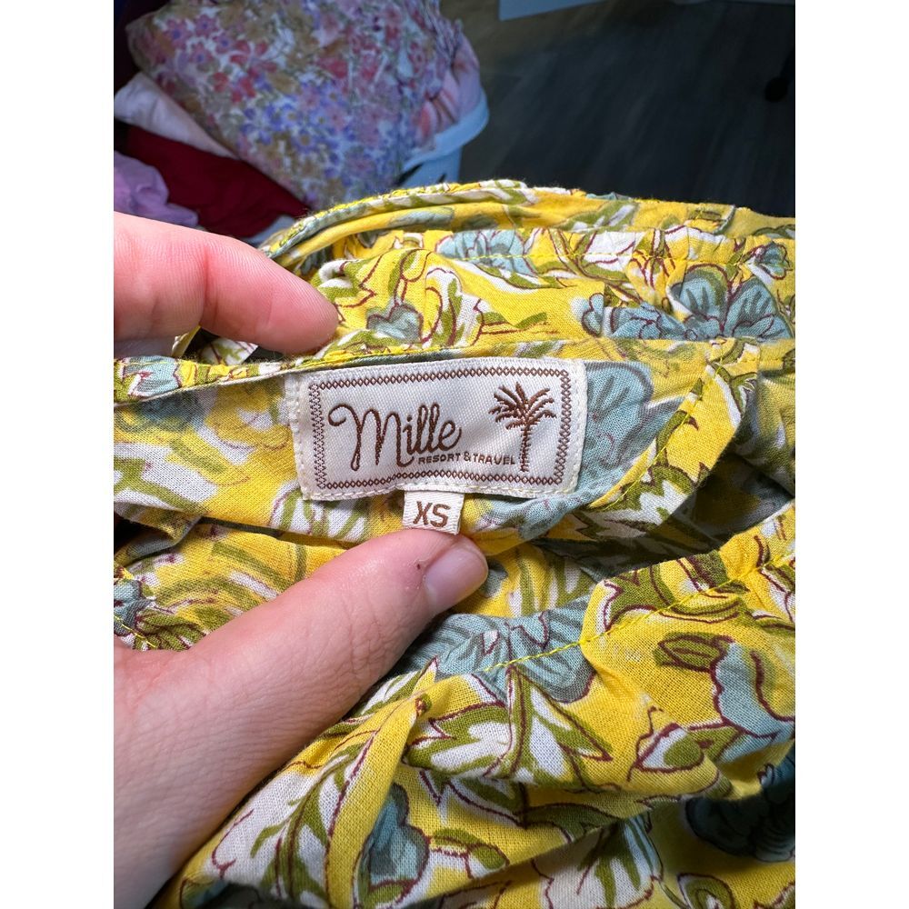 Mille Resort & Travel Juliet Dress Floral Womens XS Boho Ruffle‎ Maxi Organic - Picture 9 of 12